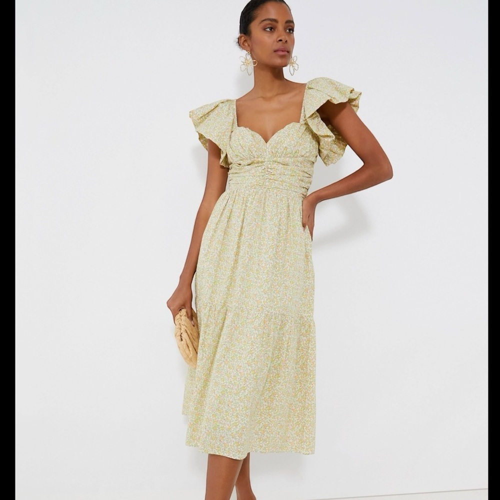 Tuckernuck Hyacinth House Sweetheart Shae Floral Ruffle Dress Size S Milkmaid